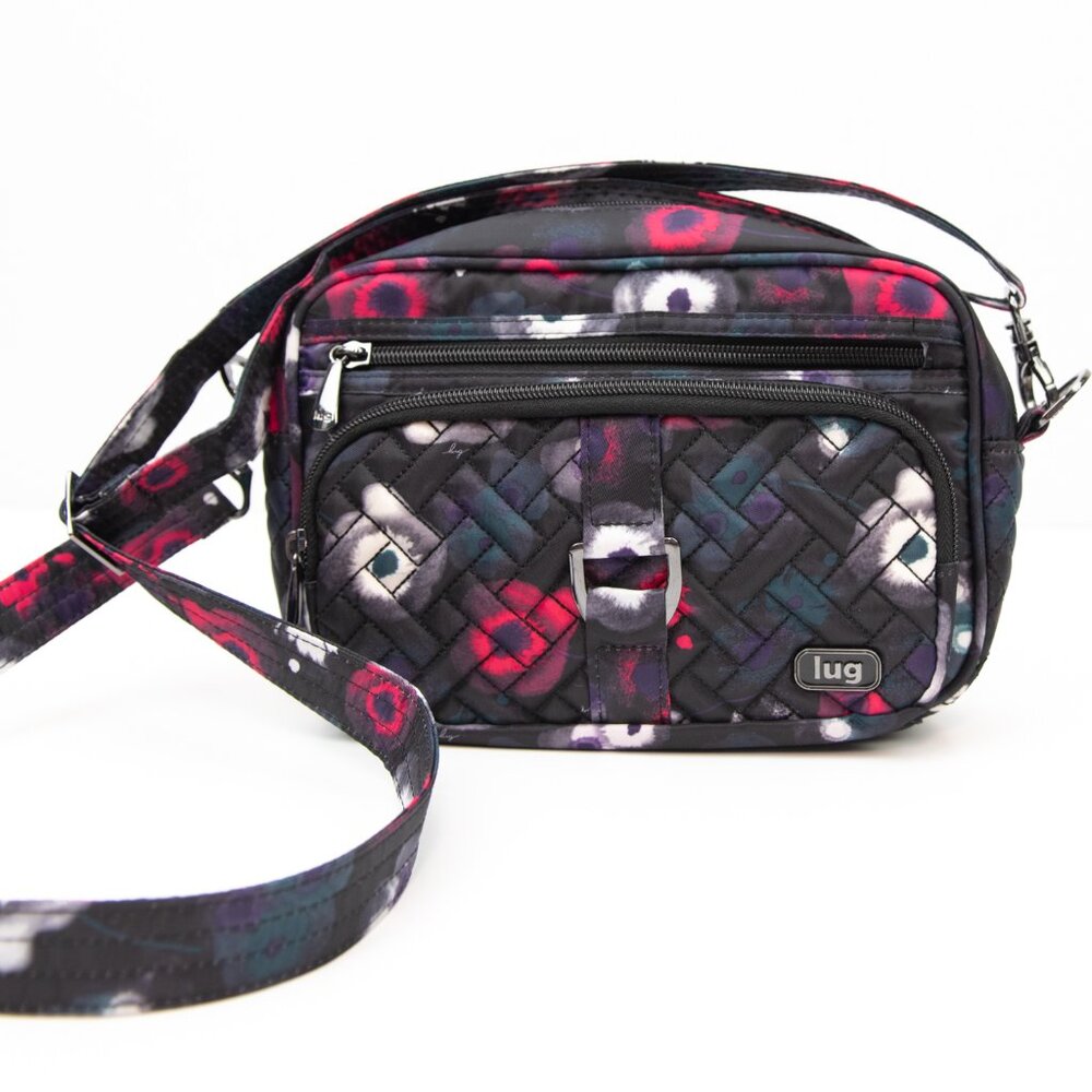 Lug Carousel Bag RFID Convertible Belt Bag Watercolor Floral Print Multicolor